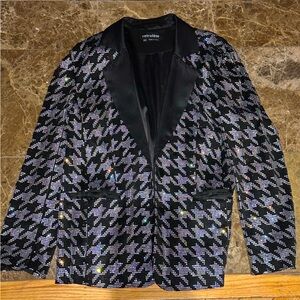 Retrofete ivy houndstooth blazer XS